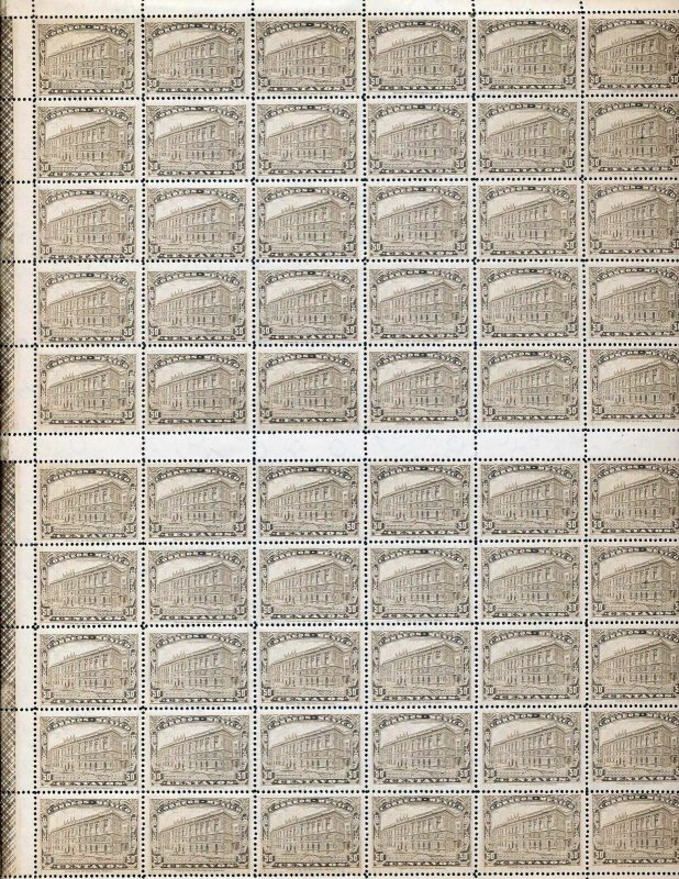 MEXICO 1923 MNH 50c Definitive 60 Stamps Sheet 2 Control Numbers DAB 201