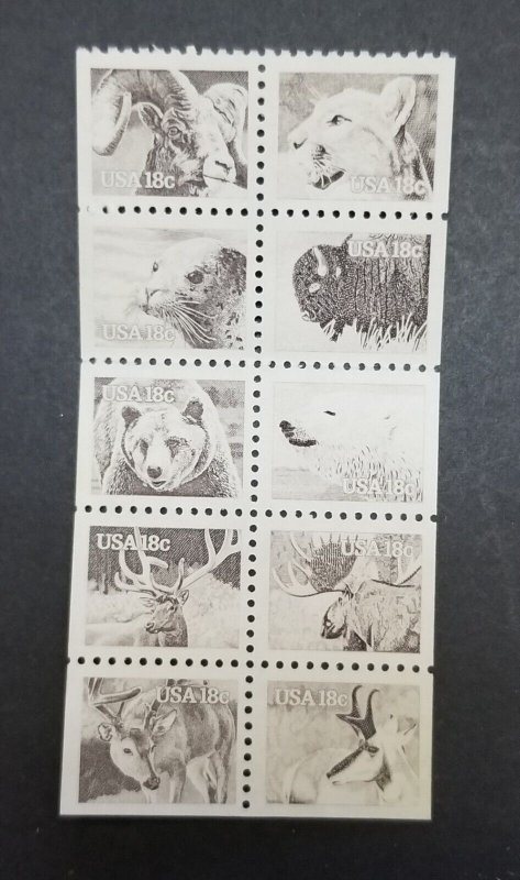 US Scott 1880-89 (1889a) 1981 Wildlife Booklet Pane Mint MNH T4519