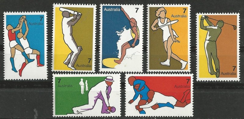 Australia # 590-96  Sports   (7)  Mint NH