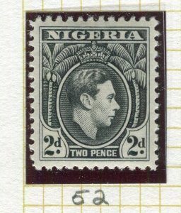 NIGERIA; 1938 early GVI issue fine Mint hinged Shade of 2d. value