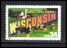 3609 34c Wisconsin Fine MNH Z4908