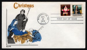 #1799 & 1800 15c Christmas 1979-Combo, Elite H/C **ANY 5=FREE SHIPPING**