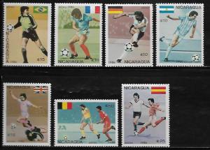 Nicaragua C1143-49 Soccer Mint NH