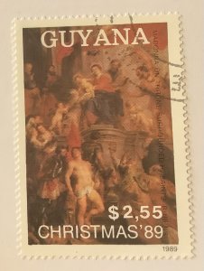 Guyana 1989 Scott 2239 CTO - $2.55,  Christmas, Painting by Rubens