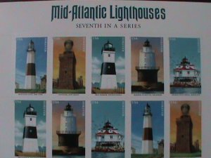 ​UNITED STATES-2020 MID-ATLANTIC LIGHTHOUSE 7TH SERIES- ISHEET OF 20 MNH-VF