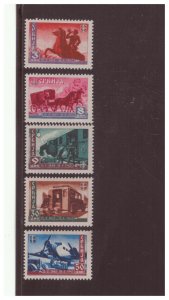 GERMAN OCCUPATION SERBIA SC.2N42-46 CENTENARY OF POSTAL SERVICE SET MH PBPG9