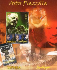 Somalia 2003 TANGO Astor Piazzolla-Tango Dancers S/S (1) Perforated MNH