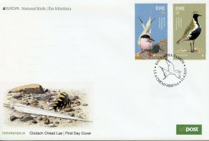 Ireland 2019 FDC National Birds Europa 2v Set Cover Terns Plovers Waders Stamps