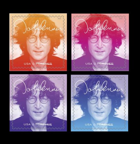 5312-15 John Lennon US Postage Stamp Set Of 4 With Borders Mint/nh FREE SHIPPING