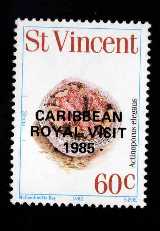 St Vincent Scott 886 MNH** Royal Visit 1985 overprint