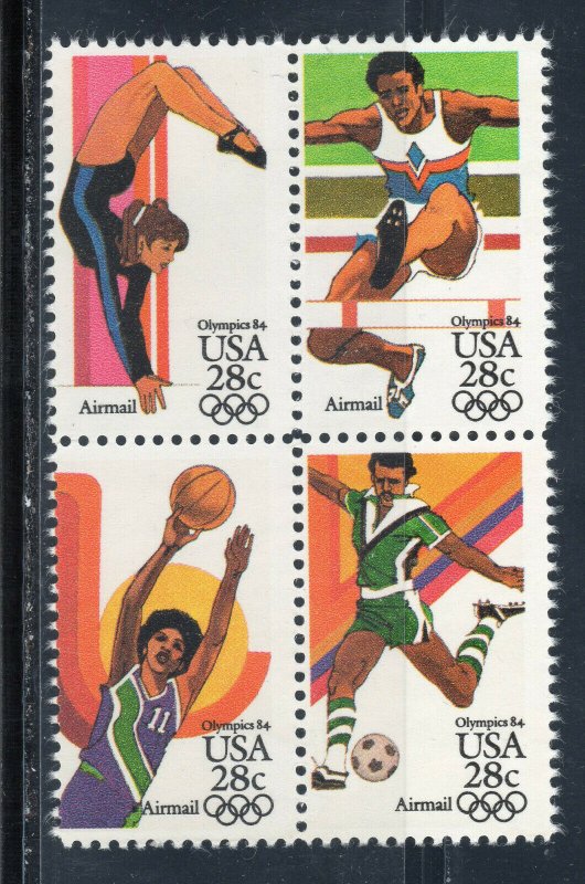 C101 - C104 * SUMMER OLYMPIC GAMES  *  U.S. Postage Stamps Block Of 4 MNH (58)
