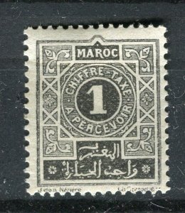 FRENCH COLONIES; MOROCCO 1917 early Postage Due issue Mint hinged 1c. value