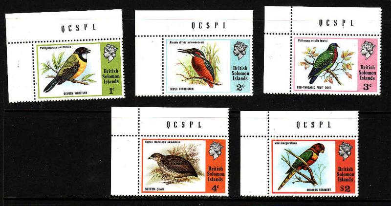 Solomon Is-Sc#280-4-unused NH set-Birds-1975-