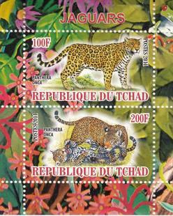 Chad 2011 Animal Leopard Big Cats Jaguars Mammals Stamps MNH