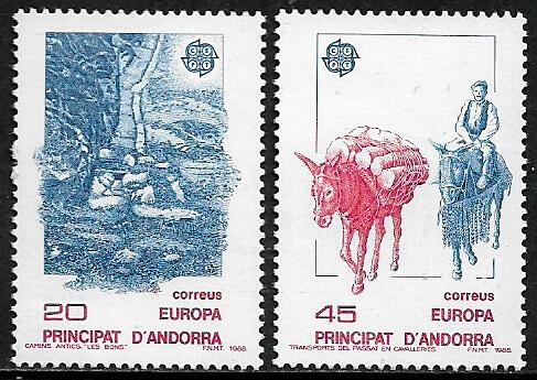 Andorra Spanish #184-5 MNH Set - Europa - Transportation