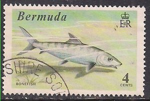 Bermuda 1972 QE2 4 cents Fish SG 287 used ( B953 )