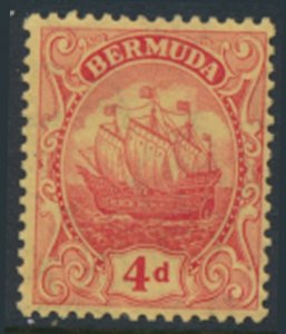 Bermuda  SG 49a SC# 46 MVLH Pale  Red Yellow*  see details and scans