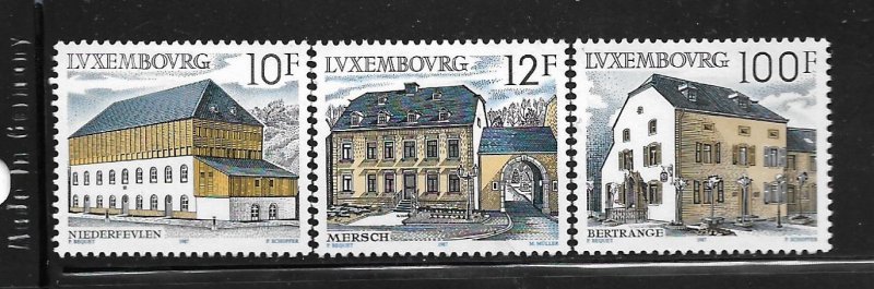 LUXEMBOURG, 775-777, MINT HINGED,RURAL ARCHITECTURE