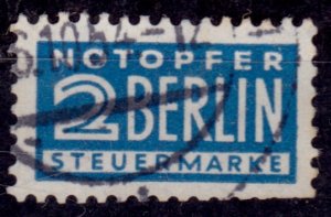 Germany, 1948-50, Postal Tax, Notopfer Berlin Steuermarke 2pf, sc#RA5, used