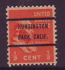 Huntington Park CA, Scott 803-72 Bureau Precancel, $0.15 CV