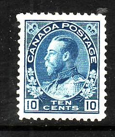 Canada-Sc#117-Unused 10c light blue-KGV Admiral-og-light hinged-1922-Cdn279-