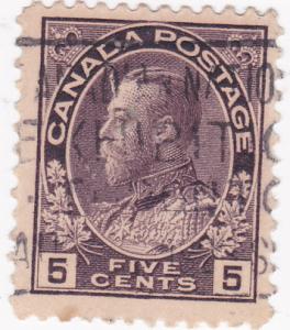 Canada - 1922 King George V -5c Violet - Used SG 250