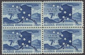 Scott # C53 - Block Of 4 - Alaska Statehood - MNH - 1959