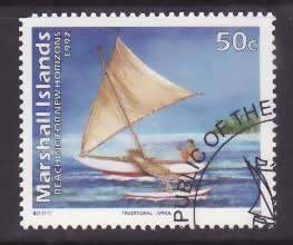 Marshall Islands-Sc#418-23- id6-used 6/7 set-Ships-Voyages of Discovery-1992-