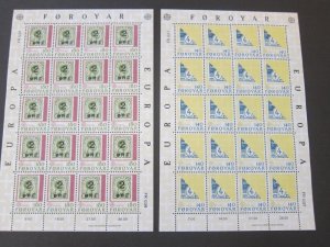 Faroe Islands 1979 Sc 43-44 sheet set MNH