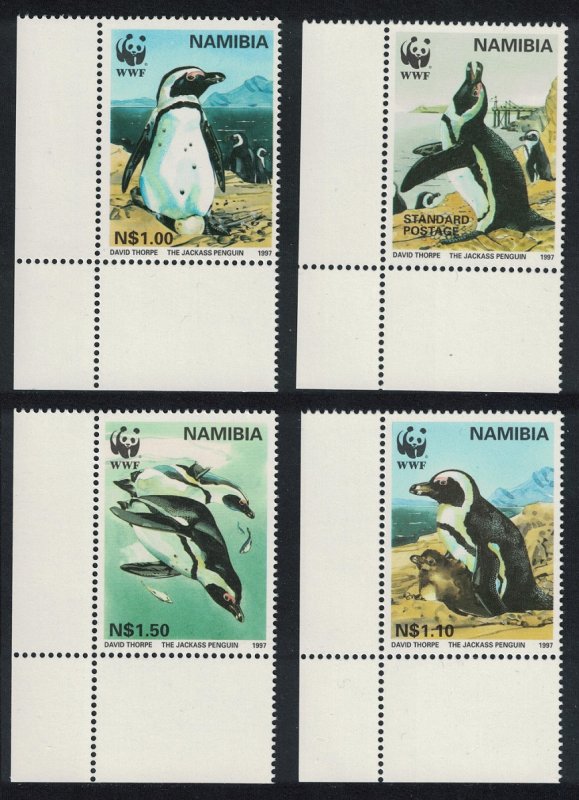 Namibia Birds WWF Jackass Penguin 4v Corners SG#713-716 MI#837-840 SC#821-824