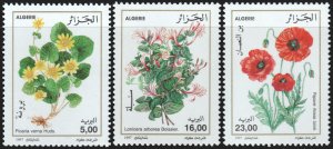 Algeria #1088-90  MNH - Flowers (1997)