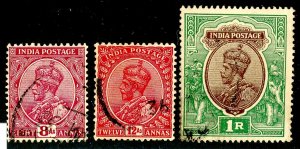 India, Scott #118-20, Used