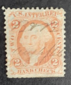 StampGeek Scott #R6c FIRST ISSUE  USED,  XF,  LIGHT HINGE,  CUT BOTTOM PERFS