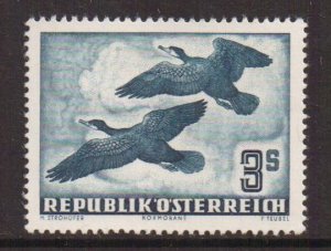 Austria  #C57  MNH 1953  Air  birds  3s great cormorants