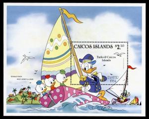 Caicos Islands 46 MNH Disney, Easter, Sailing, Donald Duck