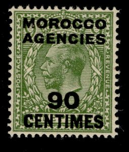 MOROCCO AGENCIES GV SG209, 90c on 9d olive-green, M MINT. Cat £23.
