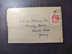 1941 England British Channel Islands Cover St Peters Port to Jersey Conway House