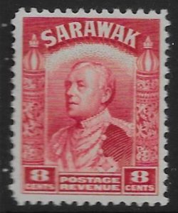 SARAWAK SG112a 1941 8c CARMINE MTD MINT