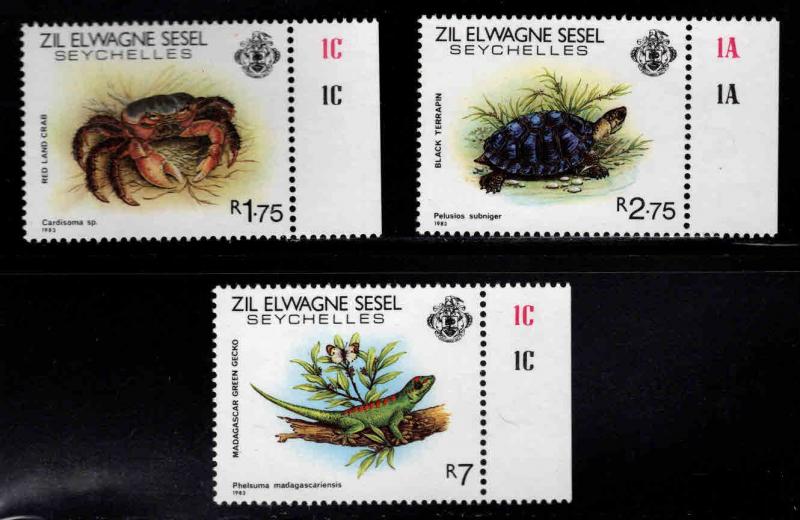 Seychelles Zil Elwagne Sesel Scott 43-45 MNH**