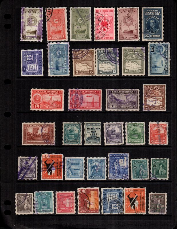 Venezuela  35  different mint hinged and used