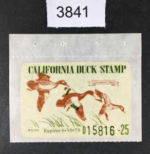 US STAMPS CALIFORNIA STATE DUCK # 8 MINT OG NH CAT. $13 LOT #3841