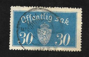 Norway 1933 - U - Scott #O16