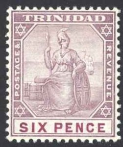 Trinidad Sc# 97 MH 1904-1909 6p Britannia