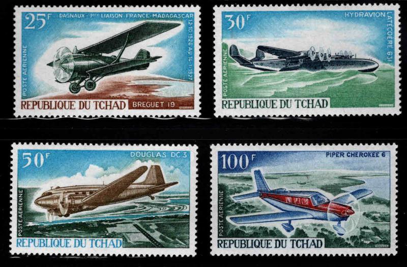 Chad TCHAD Scott C33-C36 MH* airmail stamp set