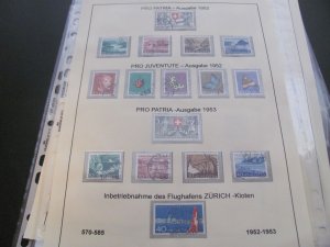 SWITZERLAND USED STAMPS & COVERS COLL. ON PAGES 1930-2005 $2K-$3K CAT. XF (191)