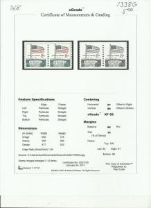 # 1338G MINT NEVER HINGED Pair FLAG XF+