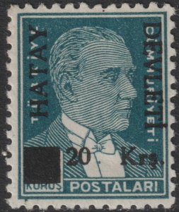 Hatay #11  Unused (faults) - Stamp of Turkey Overprinted/Surcharged (1939)