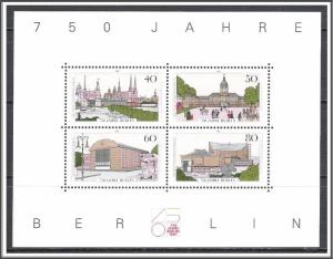 Germany Berlin #9N537 Anniversary of Berlin Souvenir Sheet MNH