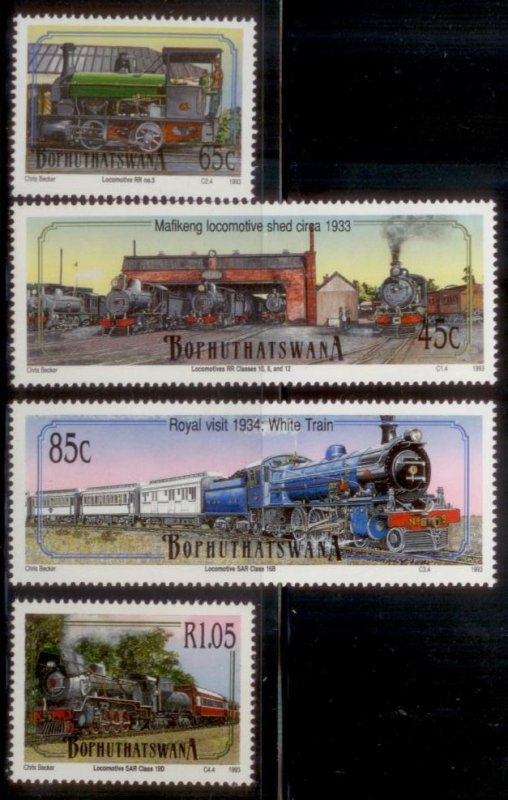 South Africa - Bophuthatswana 1993  SC# 291-4 Trains MNH L189