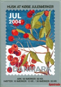 Denmark. Christmas Seal. 2004. 1 Post Office,Display,Advertising Sign. Berries